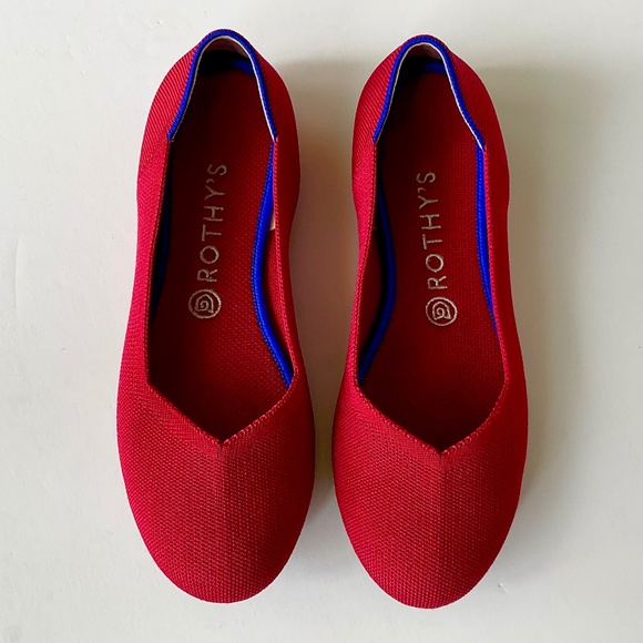 ROTHY’S  Red Round Toe Size 9.5 - Picture 1 of 8